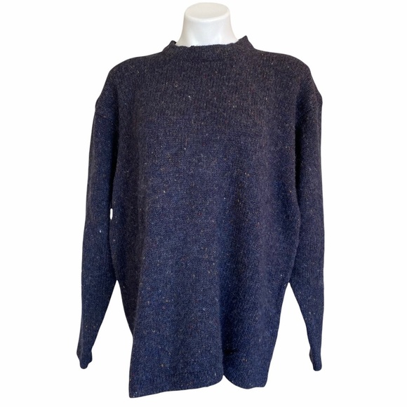 WOOLRICH Wool Blend Crewneck Navy Sweater Size XL - Picture 3 of 7